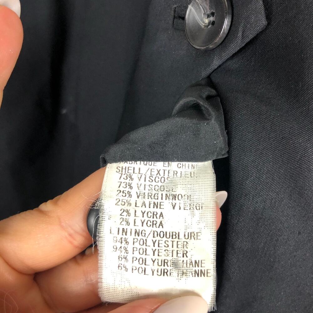 Helmut Lang Black Single Button Collarless Blazer… - image 6